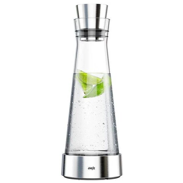 emsa flow slim caraffa 1 l acciaio inossidabile, trasparente