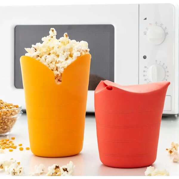 contenitori per pop-corn pieghevoli in silicone popbox innovagoods (pacco da 2)