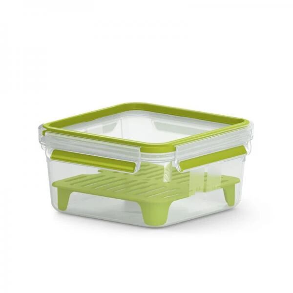 emsa clip & go xl contenitore per il pranzo 1,3 l verde, trasparente 1 pz