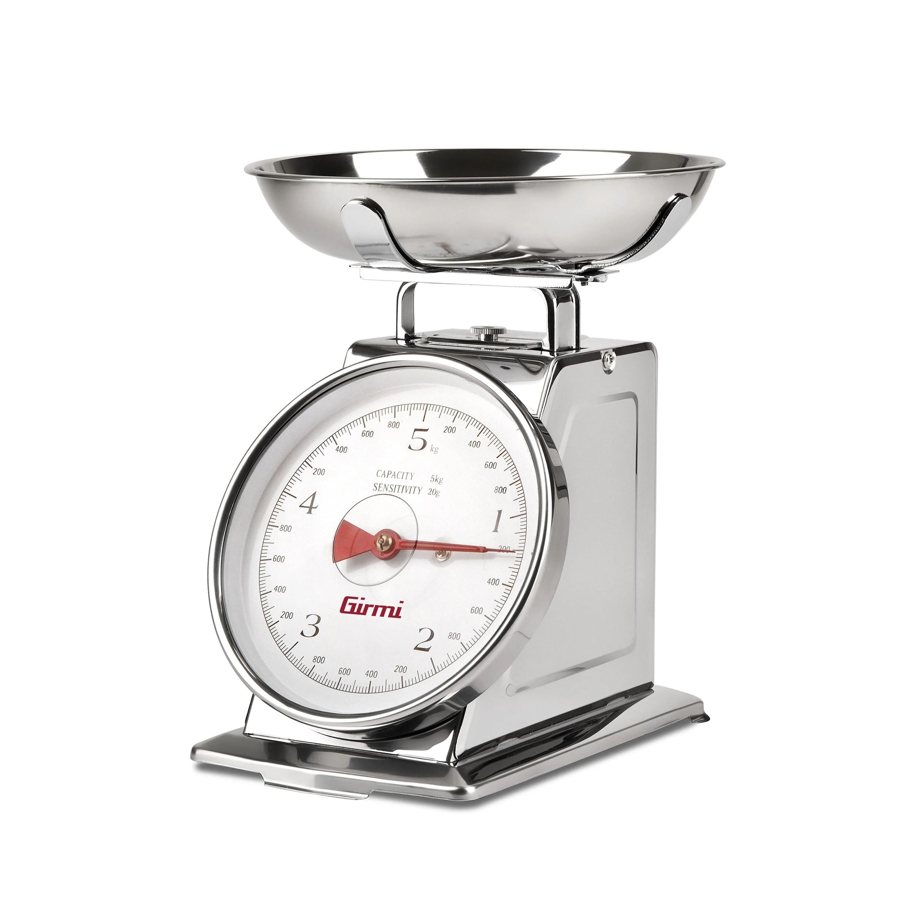 girmi ps90 bilancia meccanica da cucina 5kg acciaio inox