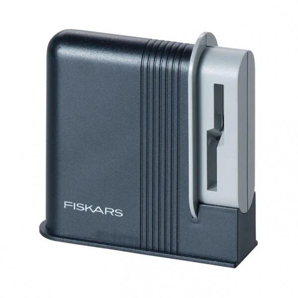 fiskars 1000812 affilatore per coltelli affilacoltelli a strappo nero, grigio