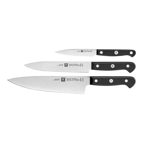 ZWILLING 36130-003-0 Set de 3 Couteaux, Acier Inoxydable, Noir, 34 x 14 x 3 cm 3 pz Set di coltelli