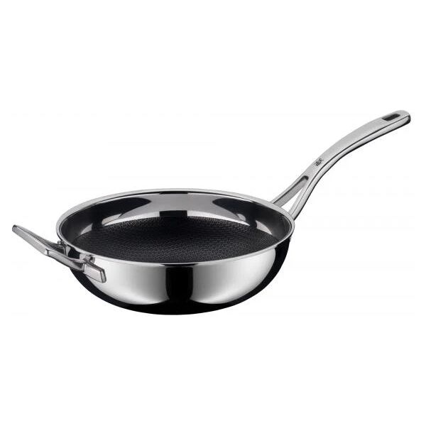 wmf profi resist 17.5653.6411 padella wok/padella per cottura al salto rotondo