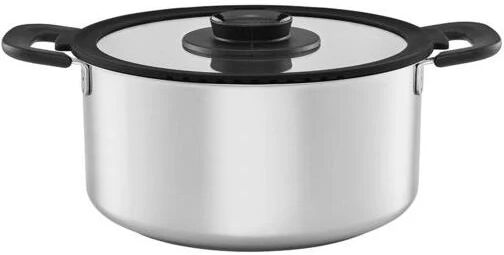 fiskars 1026578 casseruola bassa acciaio inossidabile rotondo 5 l