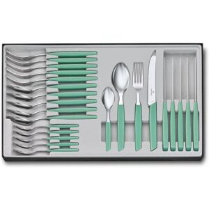 victorinox swiss modern set di posate 24 pz verde, colore menta