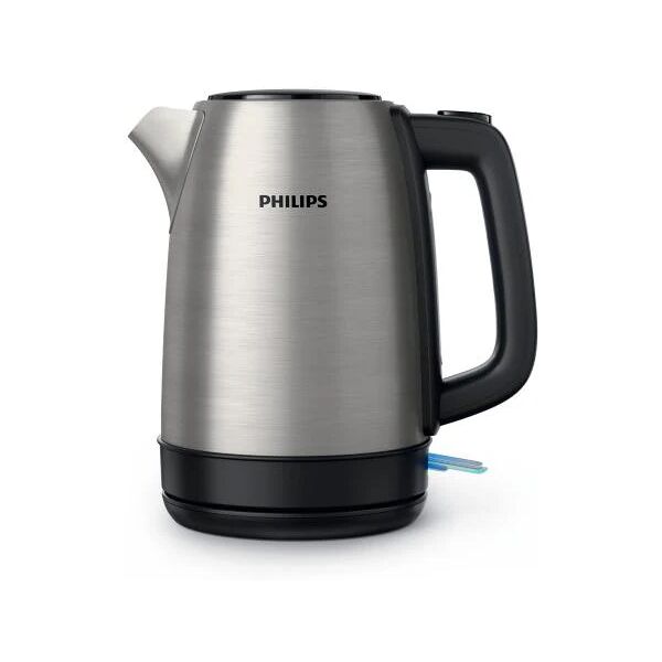 philips daily collection bollitore in metallo da 1,7 l con spia e coperchio a molla