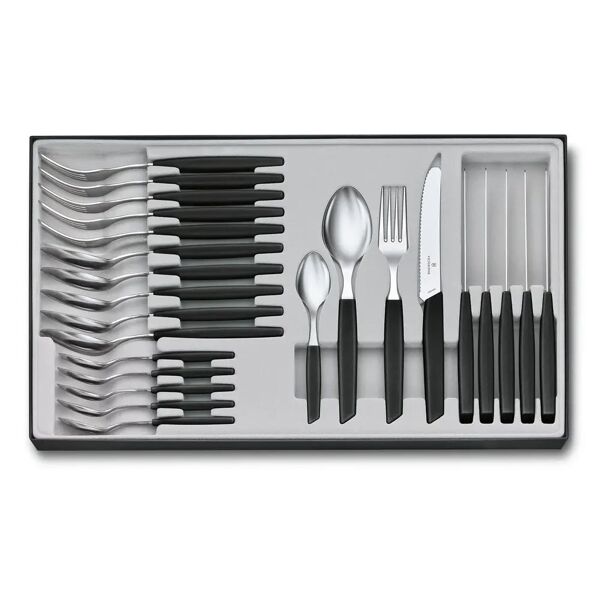 victorinox swiss modern set di posate 24 pezzo(i) nero