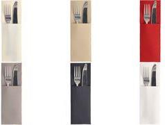PAPSTAR Servietten-Tasche "ROYAL Collection", sand hochwertige Premium-Serviette mit Besteck-Falzung in - 1 Stück (89415)