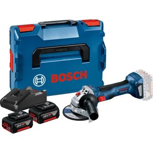 Macinacaffè BOSCH PROFESSIONAL GWS 18V-7 + 2 batterie 4,0Ah + caricabatterie GAL 18V-40 + L-Boxx