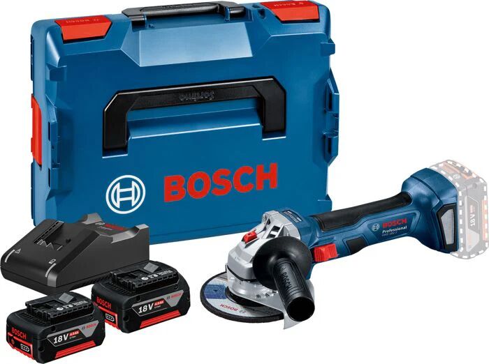 macinacaffè bosch professional gws 18v-7 + 2 batterie 4,0ah + caricabatterie gal 18v-40 + l-boxx