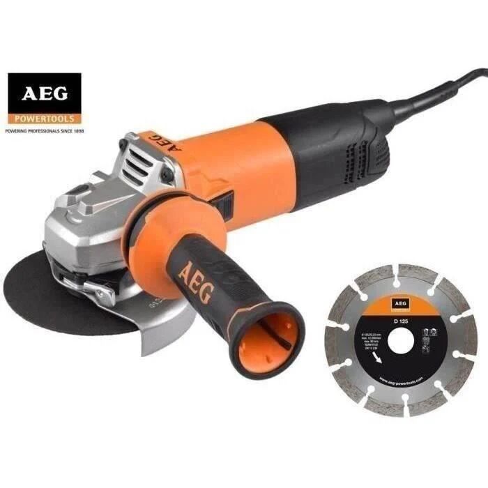 aeg powertools smerigliatrice 1000 watt Ø 125 mm + 2 dischi diamantati