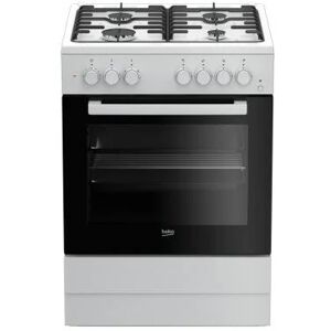 beko cucina a gas 4 bruci.fornoelett.vent.66lt 60x60 bianco fse62110dw