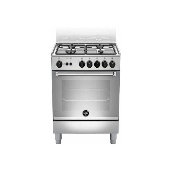 la germania americana amn654gxv cucina a gas piano cottura acciaio inossidabile 4 fuochi forno a gas ventilato con grill 56b litri classe energetica