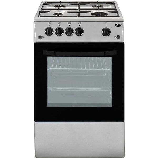 beko csg42011fs cucina a gas forno a gas 4 fuochi capacita' 54 litri classe energetica a 50 cm silver