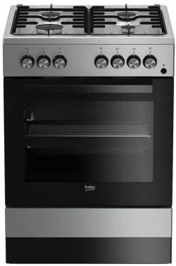 beko cucina a gas 4 bruci.fornoelet.vent.66lt 60x60 inox fse62110dx