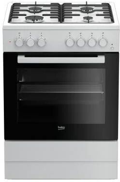 beko cucina a gas 4 bruci.fornoelett.vent.66lt 60x60 bianco fse62110dw