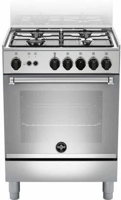 La Germania Americana Amn654gxv Cucina A Gas Piano Cottura Acciaio Inossidabile 4 Fuochi Forno A Gas Ventilato Con Grill 56b Litri Classe Energetica