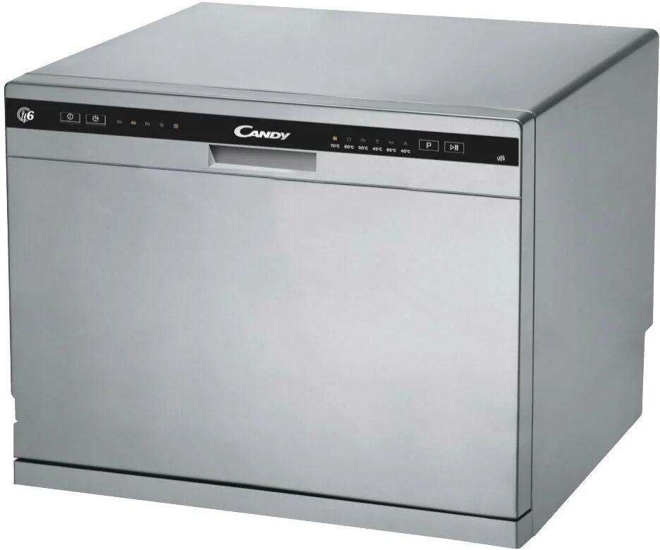 Candy Cdcp 6s Lavastoviglie Libera Installazione Compatta 6 Coperti Classe Energetica F (a+) 6 Programmi 55 Cm Inox