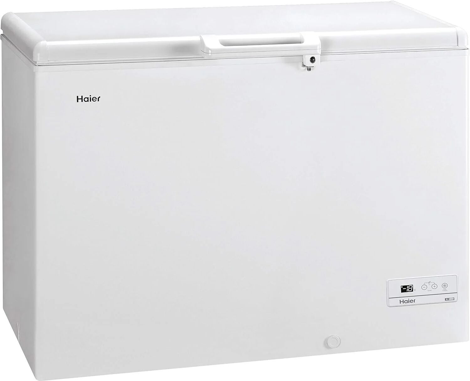 HAIER Hce379f Congelatore A Pozzetto Capacita' 366 Litri Classe Energetica F Statico Guarnizione AntI-Batterica E AntI-Muffa 84,5 Cm Bianco