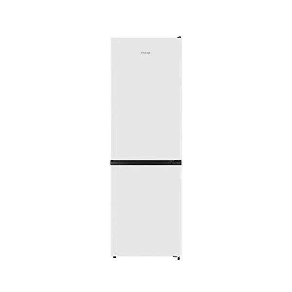 hisense rb390n4awe frigorifero combinato a libera installazione,total no frost con ventilazione multiflow, colore bianco, altezza 185 cm, capacità netta 302 l