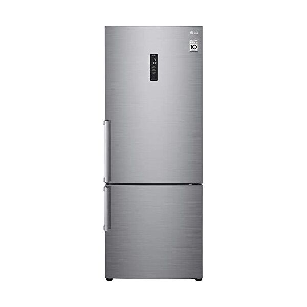 lg gbb567pzcmb frigorifero combinato total no frost, 462l, larghezza 70cm, wi-fi, door & linear cooling, cassetto fresh balancer, display esterno, compressore smart inverter, smart diagnosis, inox