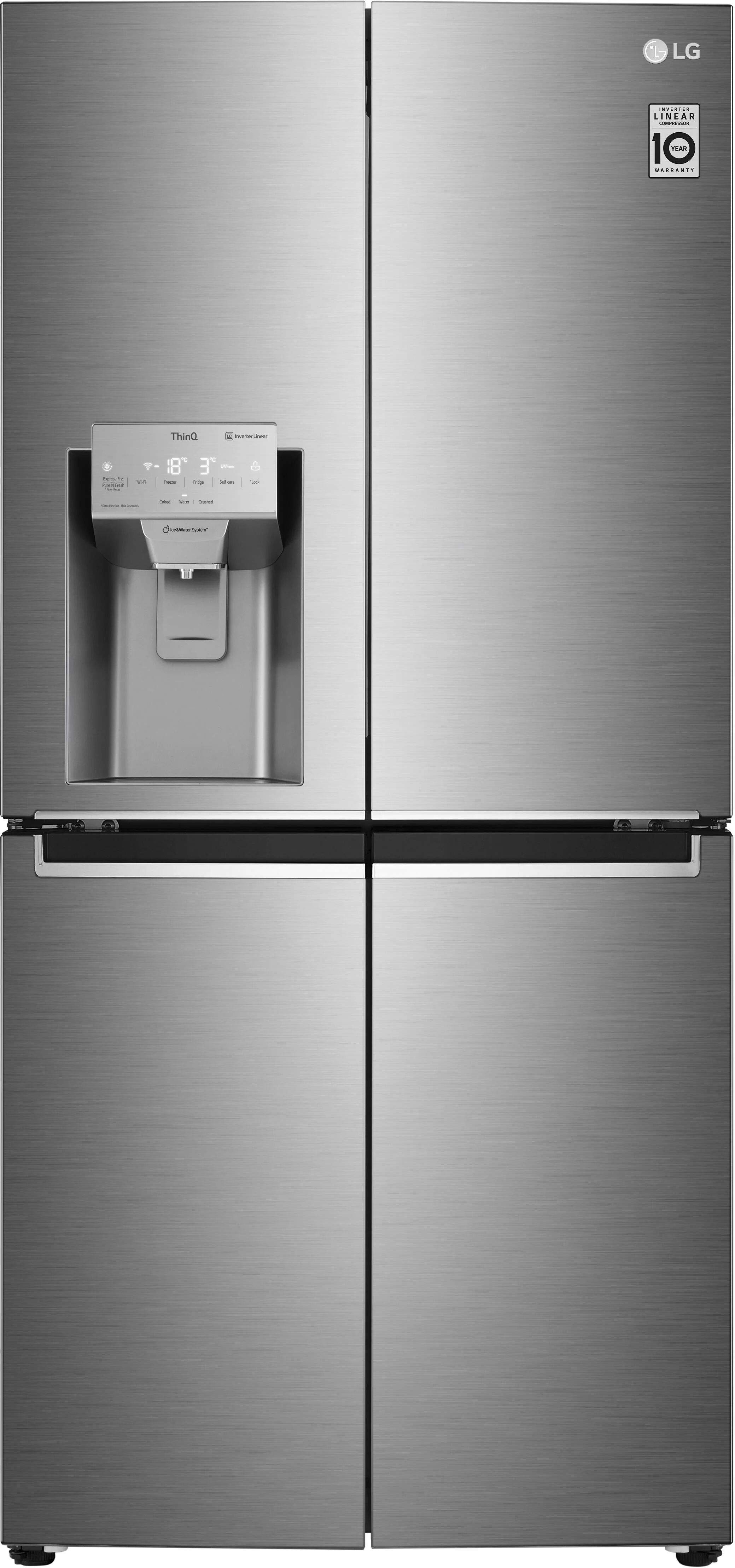 LG Gml844pz6f Frigorifero Side By Side Quattro Porte Capacita' 570 Litri Classe Energetica F Total No Frost WI-Fi 178,7 Cm Inox Premium