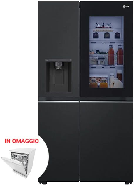 LG Gsgv81epll Frigorifero Side By Side Instaview 635 Litri Classe Energetica E No Frost Wifi Nero Opaco Dispenser Senza Allaccio