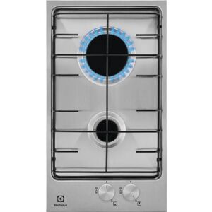 Electrolux Egg3222n Piano Cottura A Gas Domino Acciaio Inox 2 Fuochi 30 cm