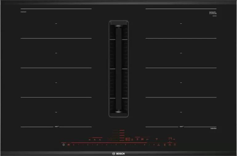 Bosch Pxx875d67e Serie 8 Piano Cottura A Induzione Con Cappa Integrata 2 Zone Cottura Flessibili Flexinduction Directselect Premium 80 cm