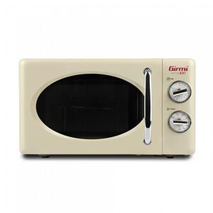 Girmi Fm2105 Design Vintage Forno A Microonde Con Grill Capacita' 20 Litri Potenza 700+800w 3 Modalita' Di Cottura Crema