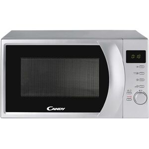 Candy CMG2071DS Forno a Microonde con Grill, 20 Litri, 700 W, 6 Livelli di Potenza, Funzione Scongelamento, Blocco Bambini, 45,2x33,5x26,2 cm, Argento