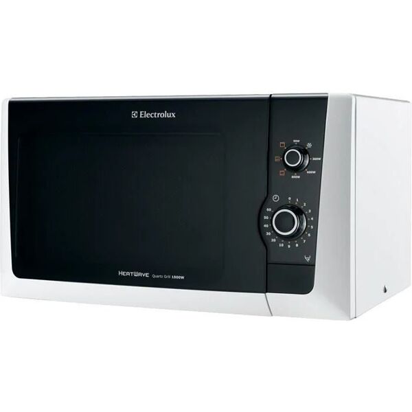 electrolux emm21150w forno a microonde con grill capacita' 21 litri potenza 800w piatto girevole in vetro termoresistente bianco