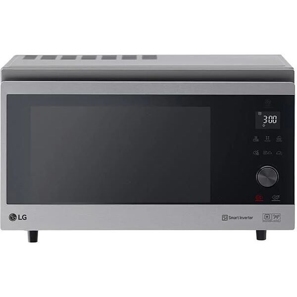 lg mj3965acs neochef forno a microonde con grill tecnologia smart inverter capacita' 39 litri potenza 1350 w funzione crisp cottura a vapore display