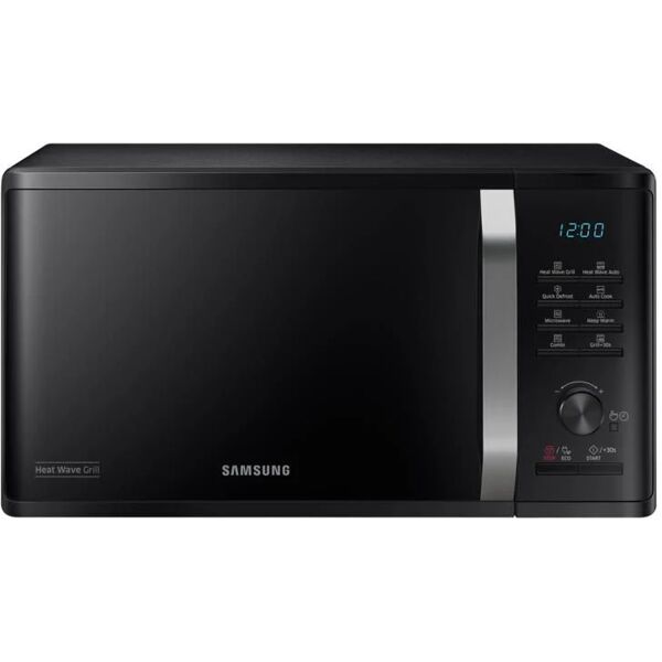 samsung mg23k3575ck prestige forno a microonde con grill capacita' 23 litri potenza 800 w auto cook piatto crusty display led nero