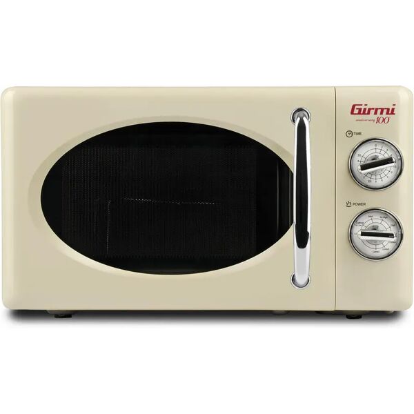 girmi fm2105 design vintage forno a microonde con grill capacita' 20 litri potenza 700+800w 3 modalita' di cottura crema