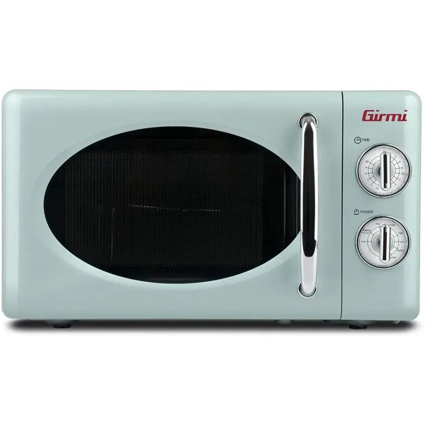 girmi fm2100 design vintage forno microonde con grill capacita' 20 litri potenza700+800w funzione scongelamento verde