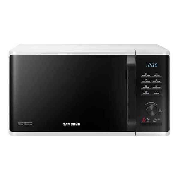 samsung - solo microonde 23l / comando elettronico + pulsante / funzione keep warm / quick defrost defrost / steamer