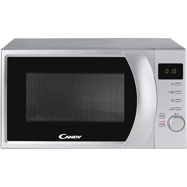 candy cmg2071ds forno a microonde con grill, 20 litri, 700 w, 6 livelli di potenza, funzione scongelamento, blocco bambini, 45,2x33,5x26,2 cm, argento