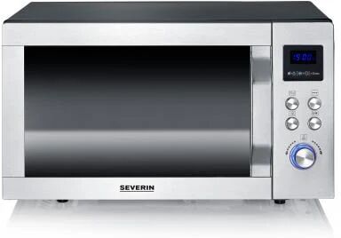 severin mw 7777 forno a microonde superficie piana microonde con grill 25 l 900 w nero, stainless steel