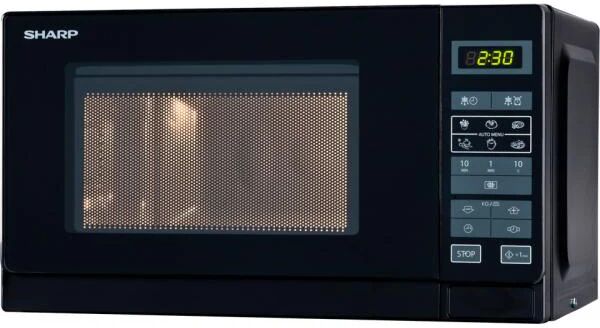 sharp home appliances r-242 bkw forno a microonde superficie piana solo microonde 20 l 800 w nero