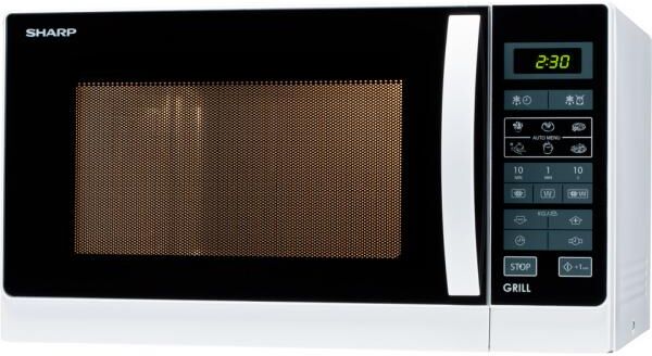 sharp home appliances r-742ww superficie piana 25 l 900 w bianco