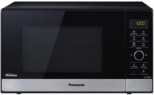 panasonic nn-gd38hssug forno a microonde superficie piana microonde con grill 23 l 1000 w nero, acciaio spazzolato