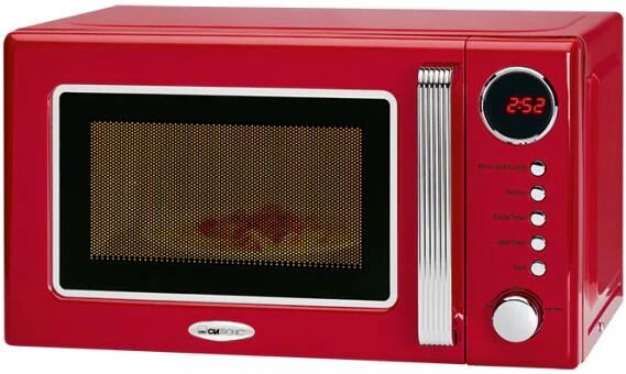 clatronic mwg 790 superficie piana microonde combinato 20 l 700 w rosso, argento