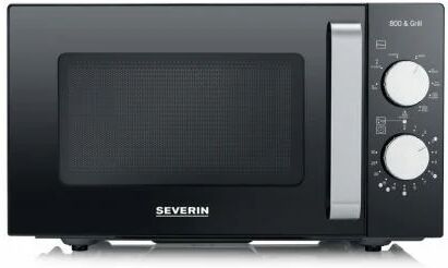 severin mw 7762 forno a microonde superficie piana microonde con grill 20 l 800 w nero, acciaio inossidabile