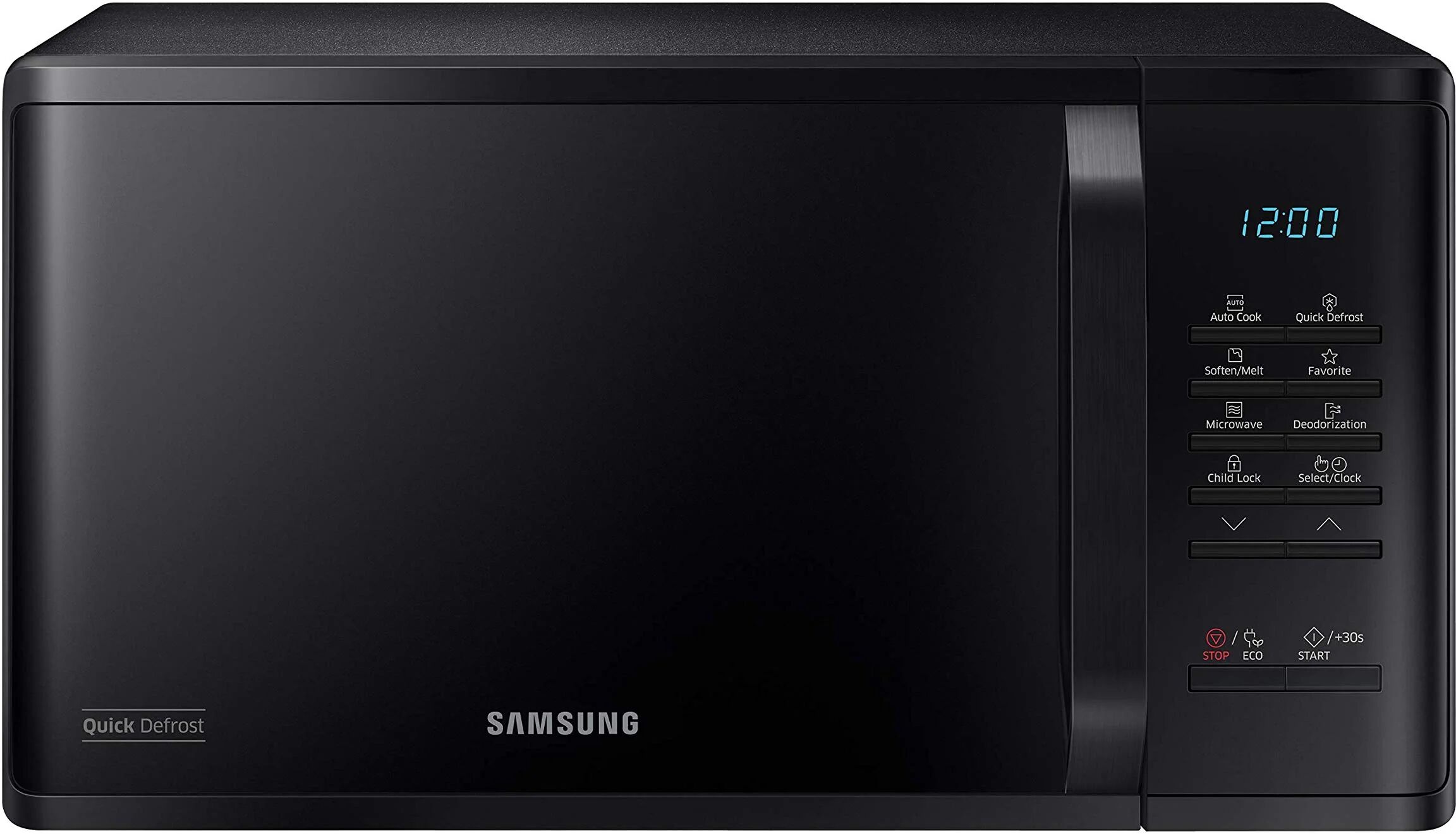 samsung forno a microonde a libera installazione cottura essenziale, ms23k3513ak, microonde 800 w, 23 l, 49l x 27,5h x 37p cm, nero