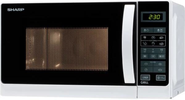 Sharp Home Appliances R-642 WW Superficie piana Microonde con grill 20 L 800 W Bianco