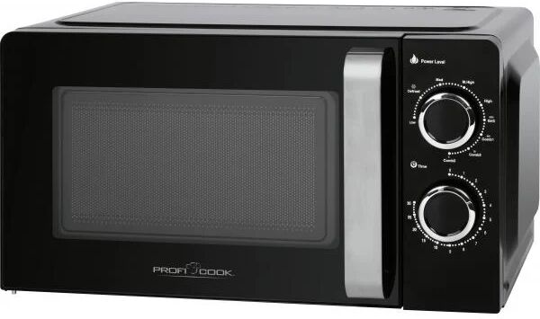 Profi Cook Bomann PC-MWG 1208 Superficie piana Microonde con grill 17 L 700 W Nero, Acciaio inossidabile