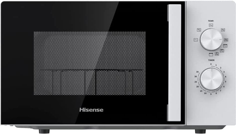 Hisense H20mowp1hg Forno A Microonde Con Grill Meccanico Capacita' 20 Litri Potenza 700w Grill Sbrinamento Cottura Automatica Grill + Microonde Bian