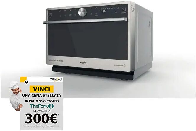 Whirlpool Mwsc 9133 Sx Forno A Microonde Combinato 33 Litri 1000w NerO-Stainless Steel