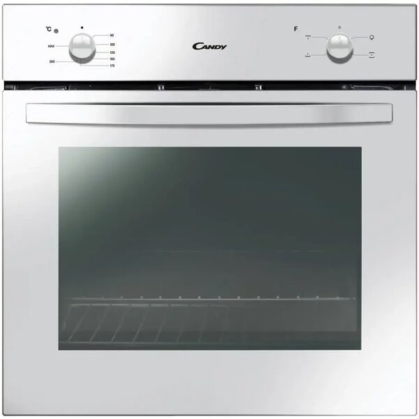 candy fcs201w-e forno elettrico da incasso capacita' 71 litri classe energetica a 4 funzioni due manopole 60 cm bianco